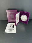 1993-P American Silver Eagle Proof 1 Oz .999 Silver Dollar OGP Box COA