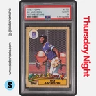 1987 TOPPS #170 BO JACKSON RC ROOKIE FUTURE STARS PSA 9