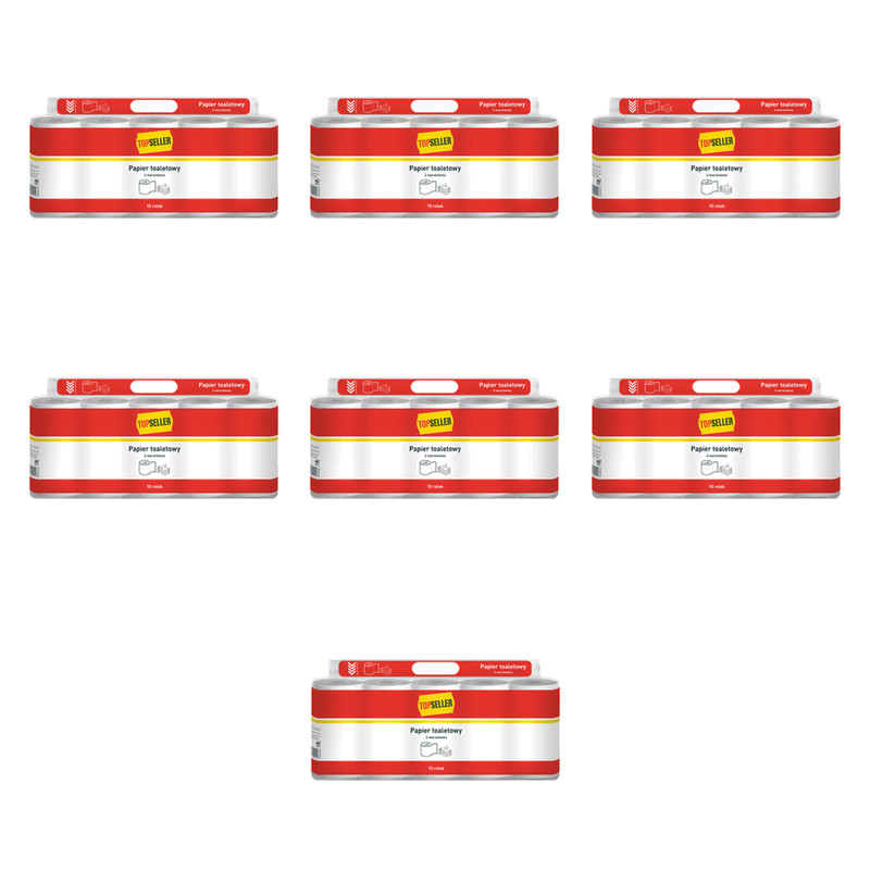 6414301094080 TOPSELLER Papier toaletowy 10 rolek 3 warstwy X7 11790₽
