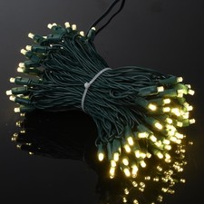 DELight 200Ft Christmas String Lights IP65 Waterproof UL Commercial Green Rope