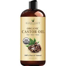 100 Pure Organic Castor Oil 16 Fl Oz Hexane-Free Cold-Pressed Hair Growth for