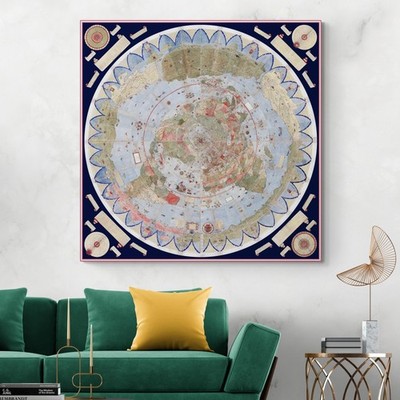 1587 Urbano Monte World Map   Renaissance Polar Projection & Exploration