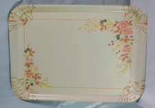 Vintage Boots Hedge Rose Tray 1980's Floral Retro Design Rectangle 15.5" x 11.25