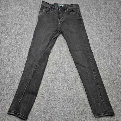 Green Coast Spray On Jeans Mens 28 Black Skinny Fit Faded Denim Sustainable Moto