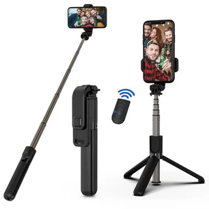 H1 Trépied Bluetooth Selfie Stick avec support de téléphone à distance pour le voyage
