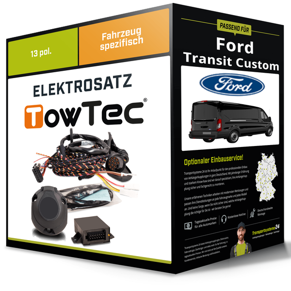 Elektrosatz 13-Pol Spezifisch für Ford Transit Custom 06.2016-12.2023 NEU-image