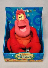 Vintage Mattel Disney's The Little Mermaid Sebastian 10" Plush New in Box