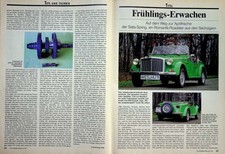 Oldtimer Praxis 04/1993 Siata Spring Restaurierung - ein interessanter Bericht a