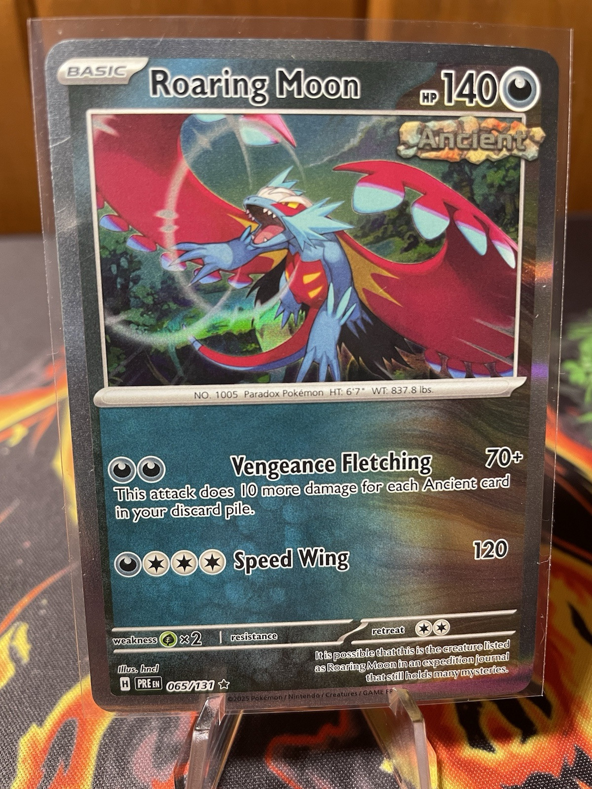Roaring Moon Reverse Holo 65/131 - Pokemon TCG Sv: Prismatic Evolutions MINT