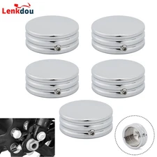 For Harley Rear Sprocket Pulley Bolt Covers Kit Softail Touring Sportster Chrome