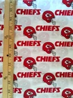 NFL KANSAS CITY CHIEFS  100% COTTON FABRIC  BY THE  1/2 YARD   18X59 INCHES