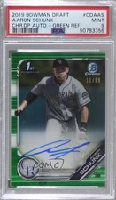 2019 Bowman Draft Chrome Pick Green Refractor 11/99 Aaron Schunk PSA 9 Auto 1q7