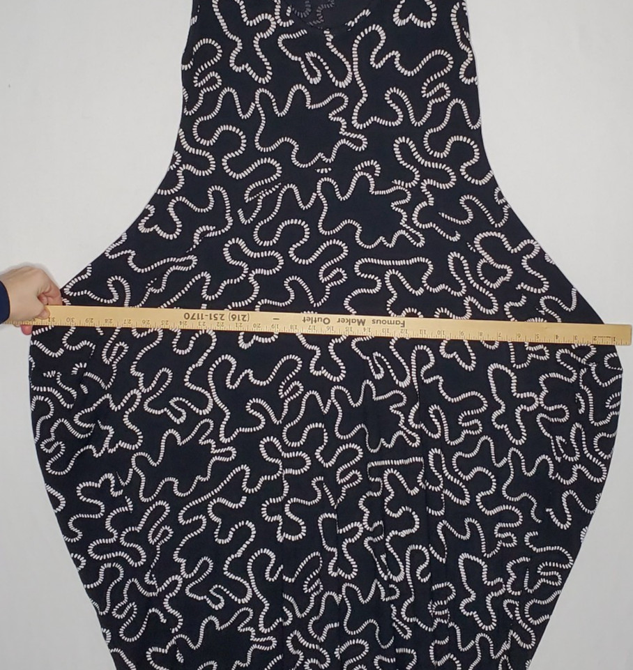 Matti Mamane Sleeveless Dress Medium Blouson Lagenlook Parachute Artsy Abstract View 5