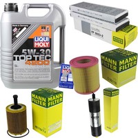 Mann Inspektionspaket 5L Liqui Moly Top Tec 4200 5W-30 FüR Audi A6 Avant 2.0 TDI