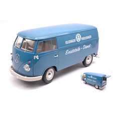 VW T1 BUS 1963 PANEL VAN "VOLKSWAGEN PORSCHEWAGEN" 1:18 Welly Veicoli Commercial
