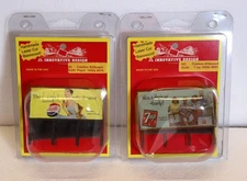 2 JL INNOVATIVE DESIGN 1/87 SCALE 975 PEPSI, 981 7UP  BILLBOARDS  - NIB