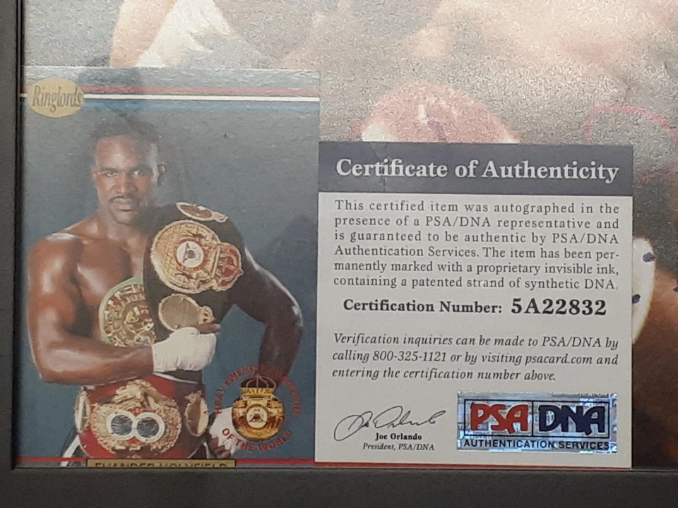 (RI4) Evander Holyfield Signed Photo PSA Authenticated George Foreman W/ Coa - Image 2 of 4
