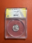 1934 Mercury Dime CERTIFIED Choice Brilliant Uncirculated MS 63 Blazing BU