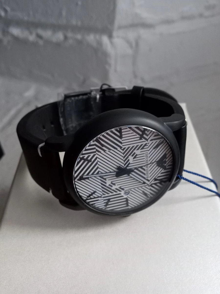 Emporio Armani Luigi AR11136 Black Ion Plated Steel Leather Strap Men s Watch