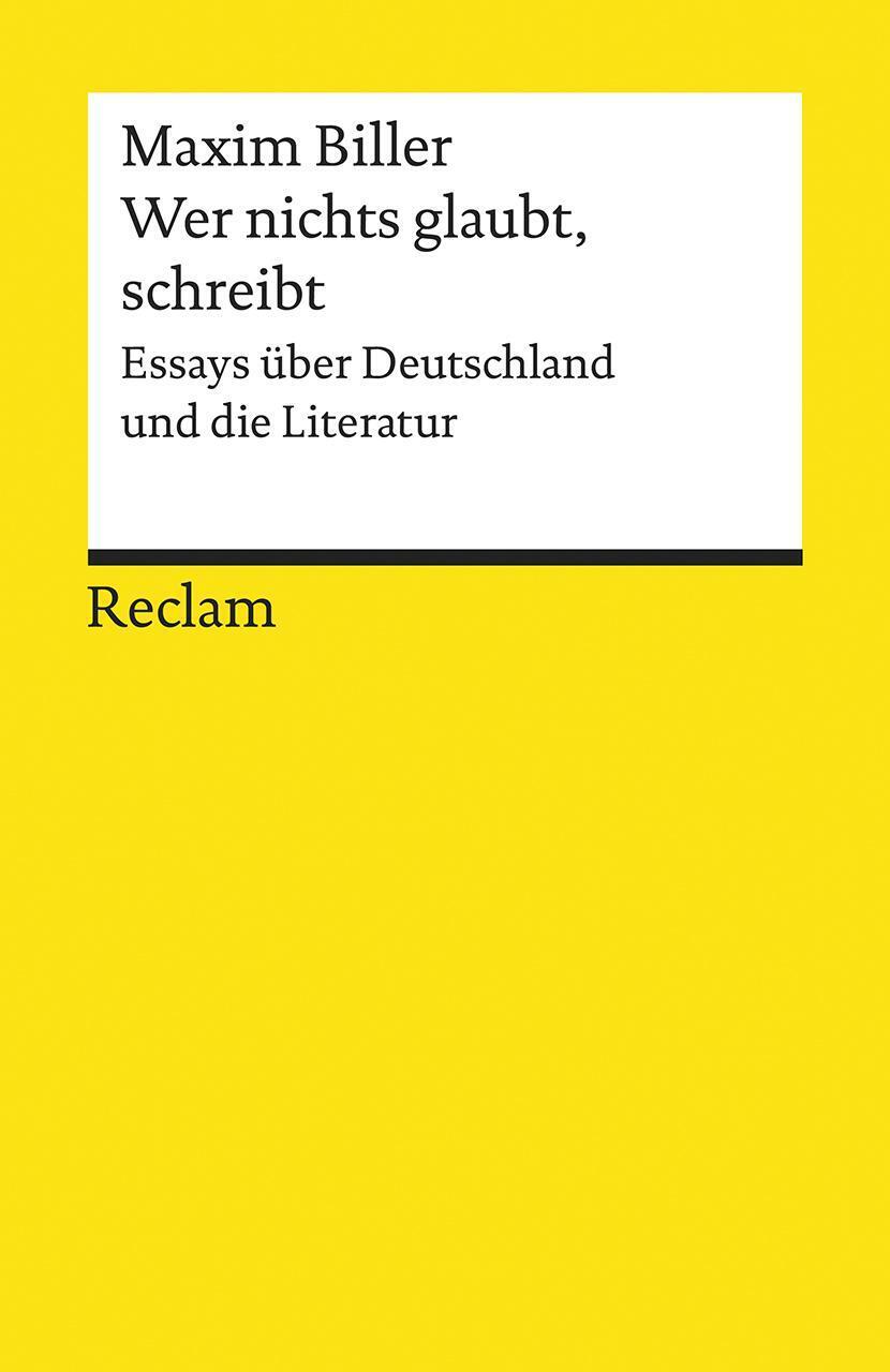 Thumbnail - Wer Nichts Glaubt, Schreibt | Essays Über Deutschland Und Die