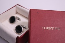 Wempe Manschettenknöpfe Cufflinks aus Edelstahl mit Box - sehr gut - 