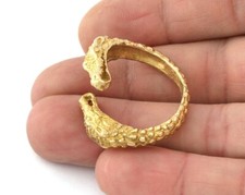 Ring Adjustable Raw brass 18mm 8US inner size 5229