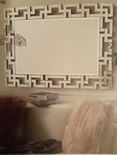 Rectangle Frameless Beveled Glass Decoration Mirror 39 inch by 28 inch by KOHROS