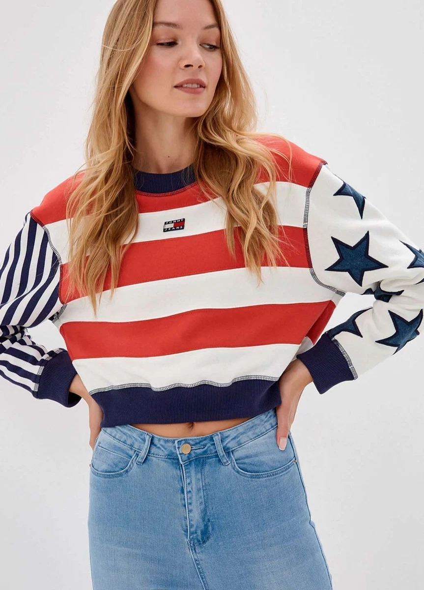 Tommy jeans cheap cropped sweatshirt