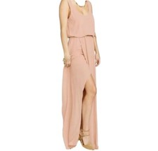 Show Me Your Mumu Kendall Maxi Dress Dust Blush Pink Bridesmaid Slit And V Back