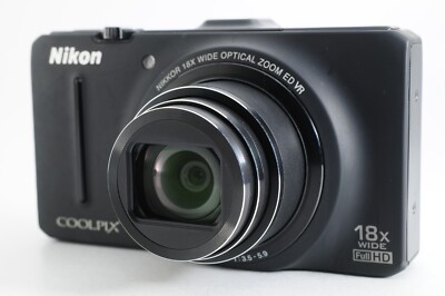 N Mint/Box】Nikon COOLPIX S9300 Black Digital Camera English