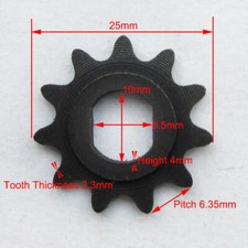 11 Zähne 25H Ritzel H-förmige Montage Hole Elektro Roller Motor Getriebe