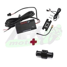 KIT TERMOMETRO DIGITALE BLU + SENSORE TEMPERATURA +RACCORDO TUBO 16mm PER MOTO