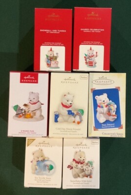 Hallmark Keepsake Snowball & Tuxedo Ornaments, RARE, LTD ED $11 & Up, You Pick