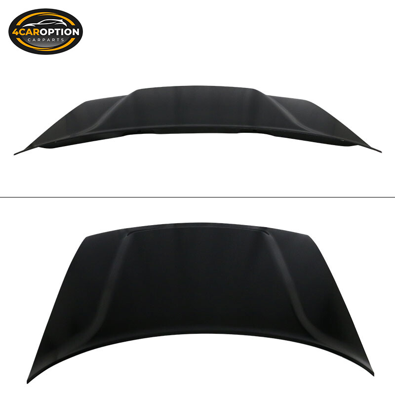 Ikon Motorsports Compatible With 08-23 Dodge Challenger Demon Style Hood Black Aluminum