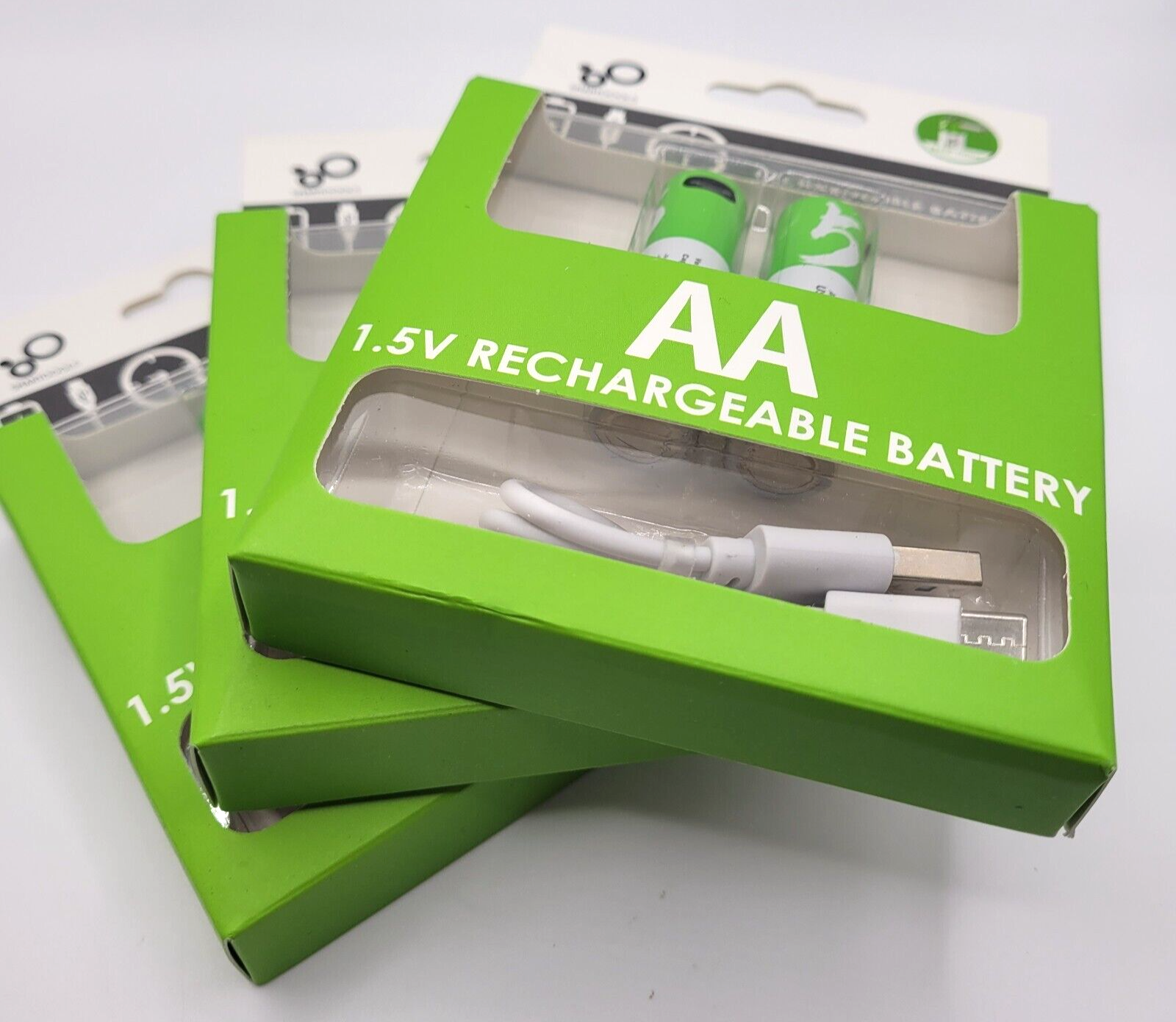 Rechargeable AA Batteries 1.5V 2600mWh USB Lithium ion Rechargeable-image