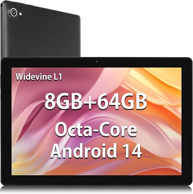 Byxsb Android 14 Tablet, 10,1 Zoll Tablets mit 1280 * 800 IPS HD Touchscreen