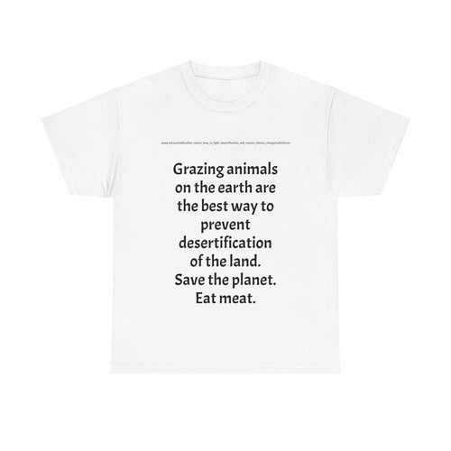 Carnivore - Save the Planet - Eat Meat - Unisex Heavy Cotton Tee - Picture 6 of 53