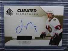 2022-23 SP Authentic Josh Norris Curated Signatures Auto #71/99 Ottawa Senators