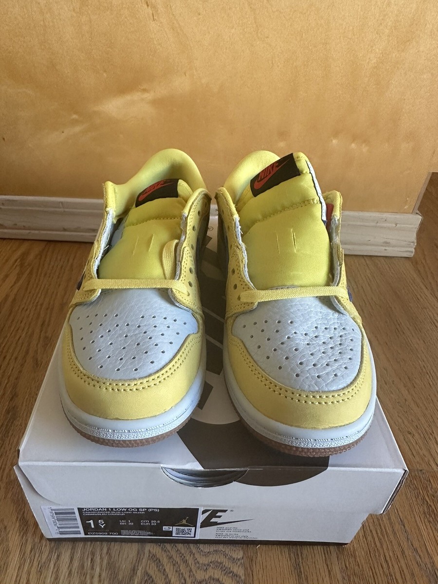 Nike Air Jordan 1 Low Retro Travis Scott Canary Size 1.5YPS Nike Air Jordan 1 Low Retro Travis Scott Canary Size 1.5YPS