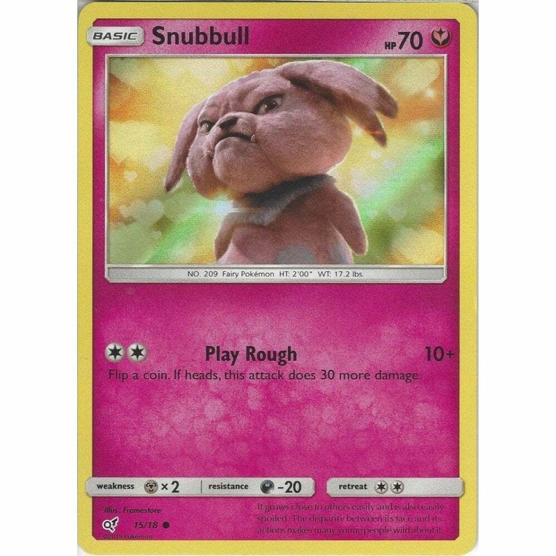 15/18 Snubbull Common Foil: Pokemon Trading Card Game Detective Pikachu