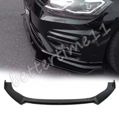 BETTERTIME11 For VW Golf MK7 MK7.5 R GTD GTI TSI TDI Gloss Black Front Splitter Spoiler Lip