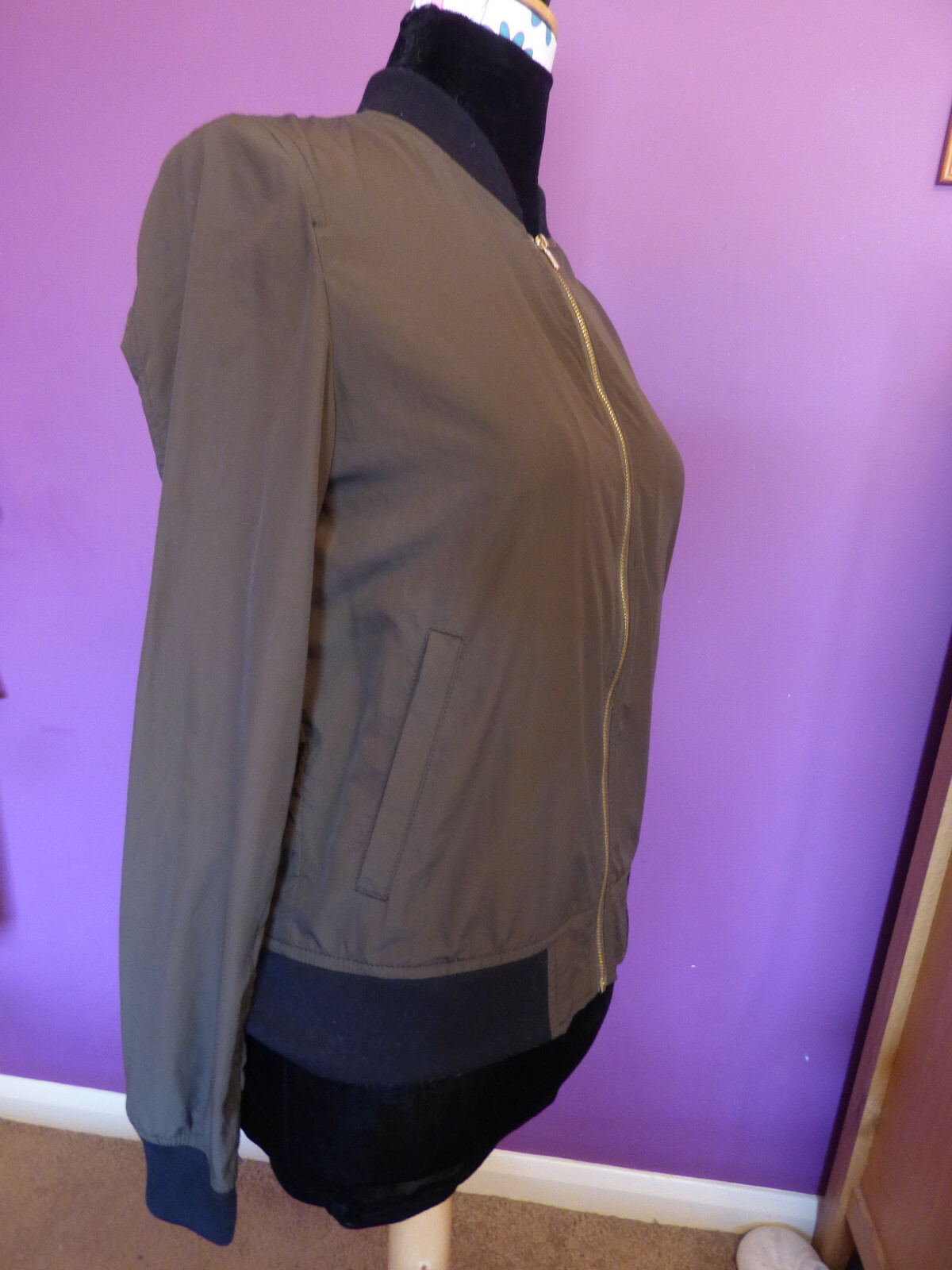 ZARA BASIC GREEN SHELL BLOUSON STYLE WINDBREAKER … - image 4