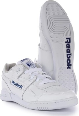 Reebok Men's Workout Plus Sneaker White/Royal