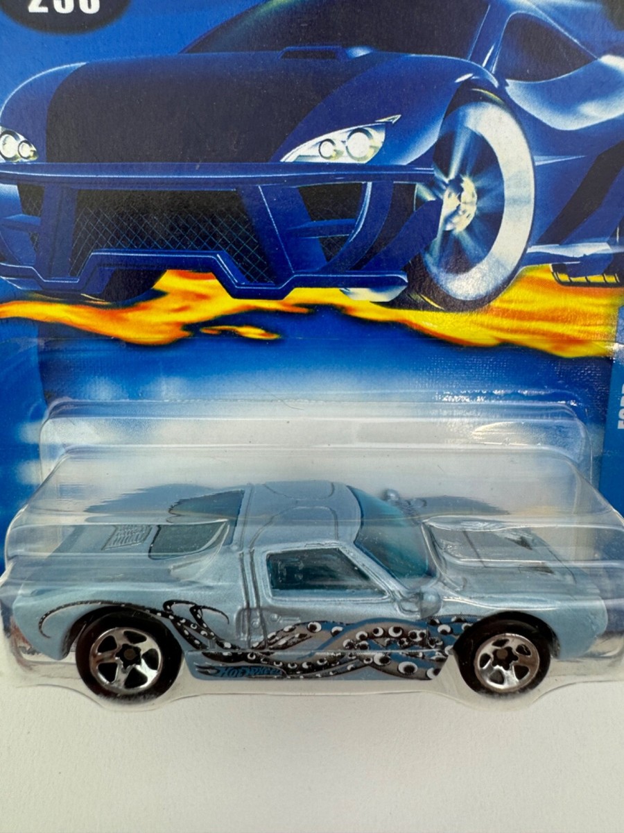 Hot Wheels 2002 Collector #238 Ford GT-40 Light Blue w/Octopus