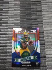 trey lance 2021 prizm draft rookie red white blue 49ers n. dakota #164