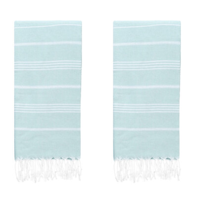 Turkish Beach Towel Set of 2 (38'' x 71'') | 100% Cotton Extra Large Turkish Towel