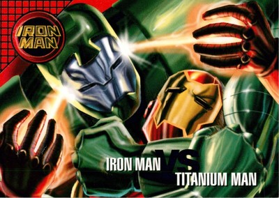  Neu  1996 MARVEL VISION Karte IRON MAN VS TITANIUM MAN