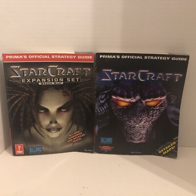 Lot Of 2 Prima Starcraft Strategy Guides Detailed Maps
