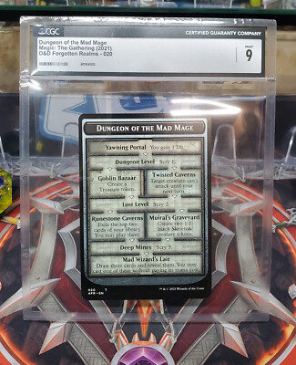 mtg oversized dungeon cards Magic: The Gathering Adventures in The Forgotten Realms Bundle Dungeon Trays With Venture Marker