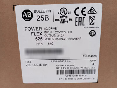 Allen-Bradley 25B-D024N104 PowerFlex 525 AC Drive 25BD024N104